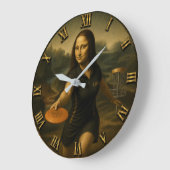 Funny Disc Golf Mona Lisa Disc Golfer Gift Große Wanduhr (Winkel)