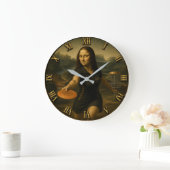 Funny Disc Golf Mona Lisa Disc Golfer Gift Große Wanduhr (Zuhause)