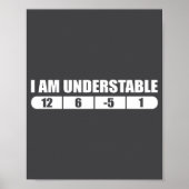 Funny Disc Golf Quote Design, I Am Understable Fri Poster (Vorne)