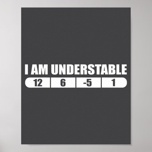 Funny Disc Golf Quote Design, I Am Understable Fri Poster (Vorne)