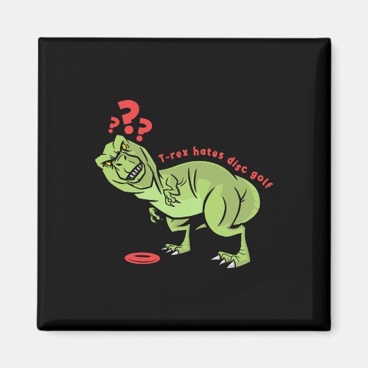 Funny Disc Golf T Rex Kids  Magnet (Vorne)