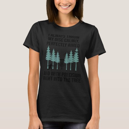 Funny Disc Golfing Frolfing Witz mit Disc Golf tr T-Shirt (Vorderseite)