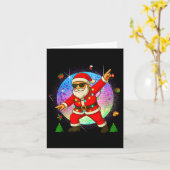 Funny Disco Santa Xmas Lights Girls Boys Kids Chri Karte (Gelbe Blume)