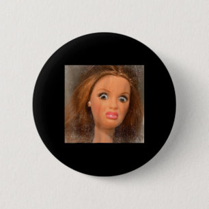 Funny Disguguast Doll Face Meme Button
