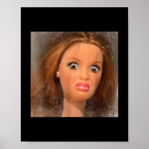 Funny Disguguast Doll Face Meme Poster