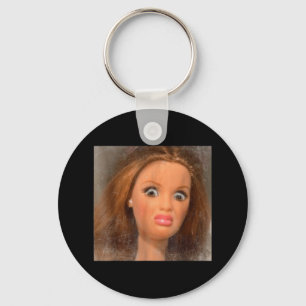 Funny Disguguast Doll Face Meme Schlüsselanhänger