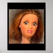Funny Disgusting Doll Face Meme  Poster (Vorne)