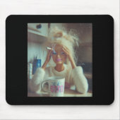 Funny Disgusting Doll Face Meme Smoking Sad Sarcas Mousepad (Vorne)