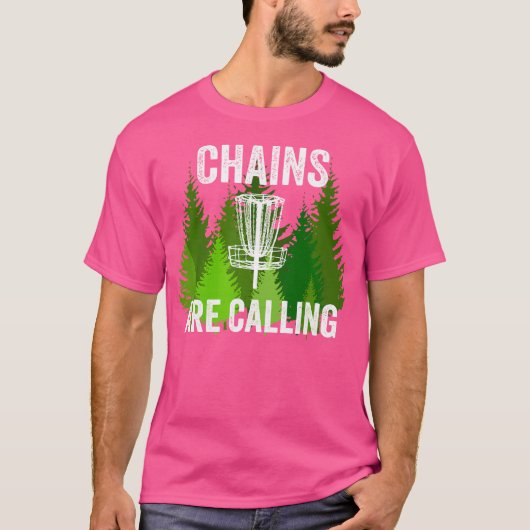 Funny Disk Golf Chains rufen Folf Frolf an T-Shirt (Vorderseite)