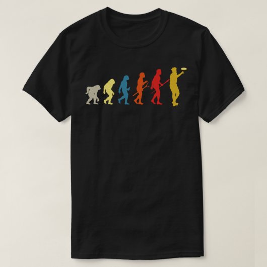 Funny Disk Golf Evolution Vintag Frisbee T-Shirt (Design vorne)