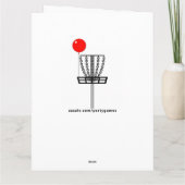 Funny Disk Golf Geburtstagskarte Karte (Rückseite)