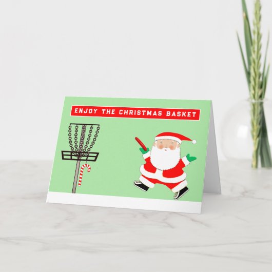Funny Disk Golf Geschenkkarte Feiertagskarte (Vorderseite)