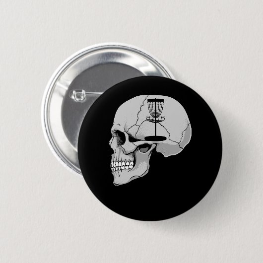 Funny Disk Golf in meinem Kopf Button (Vorne & Hinten)