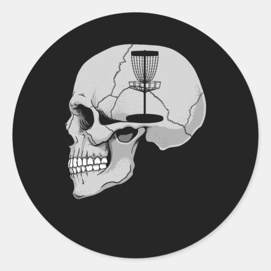 Funny Disk Golf in meinem Kopf Runder Aufkleber (Vorderseite)