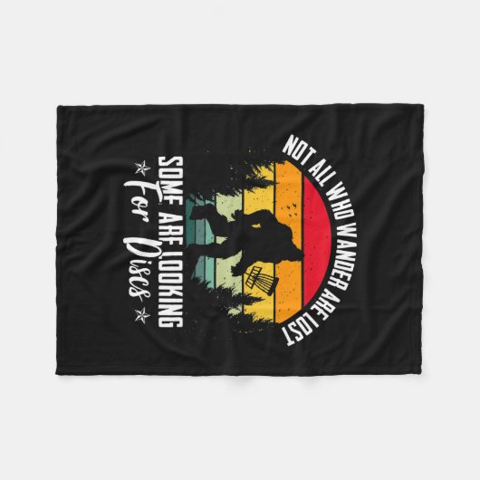 Funny Disk Golf Lover Grafik für Frauen und Männer Fleecedecke (Vorderseite (Horizontal))