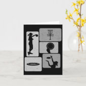 Funny Disk Golf Player Cool Flying Disk Sports Ent Karte (Gelbe Blume)