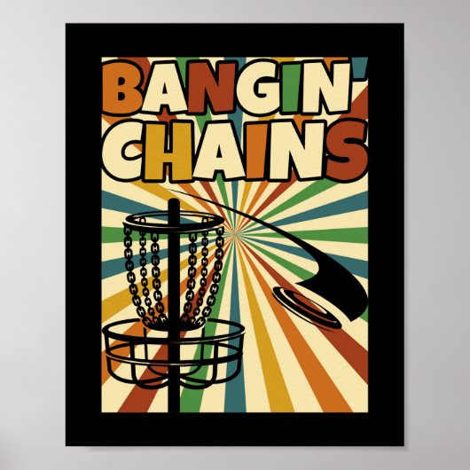 Funny Disk Golf Player Sprichwort in Bangins Chaos Poster (Vorne)