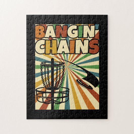 Funny Disk Golf Player Sprichwort in Bangins Chaos Puzzle (Vertikal)