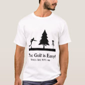 Funny Disk Golf Putting mit Baumhemmnis T-Shirt (Vorderseite)