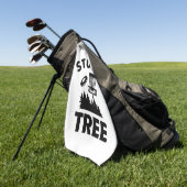 Funny Disk Golf Quote Stupid Tree Golfhandtuch (Gras)