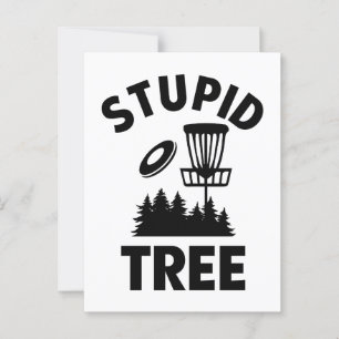 Funny Disk Golf Quote Stupid Tree Postkarte