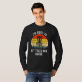 Funny Disk Golf Retro trifft Bäume und kurzes Disk T-Shirt (Vorne ganz)
