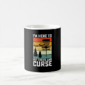 Funny Disk Golf Shirt Hit Trees und Curse Retro Kaffeetasse (Mittel)
