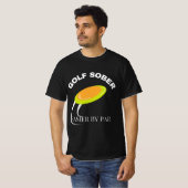 Funny Disk Golf Sober Einfacher nach Par Quote T-Shirt (Vorne ganz)