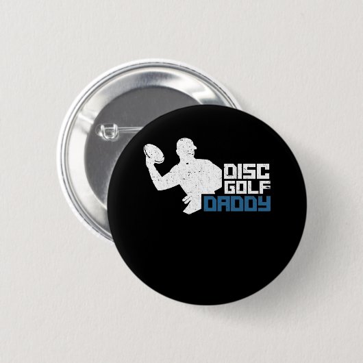 Funny Disk Golf Vater Frisbee Vater Button (Vorne & Hinten)