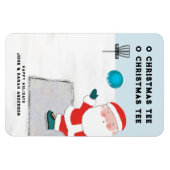 Funny Disk Golf Weihnachtskarte Magnet (Horizontal)