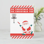 Funny Disk Golf Weihnachtskarten Feiertagskarte (Stehend Vorderseite)