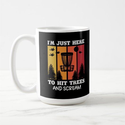 Funny Disk Golf Zitat Retro Disk Golf Kaffeetasse (Links)