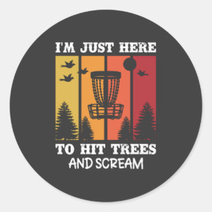 Funny Disk Golf Zitat Retro Disk Golf Runder Aufkleber