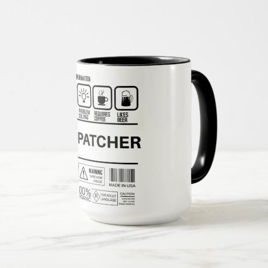 Funny Dispatcher Handling Information Tasse (VorderseiteRechts)