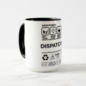 Funny Dispatcher Handling Information Tasse (Vorderseite Links)