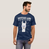 Funny Dispatcher Llama Emergency Dispatcher T-Shirt (Vorne ganz)