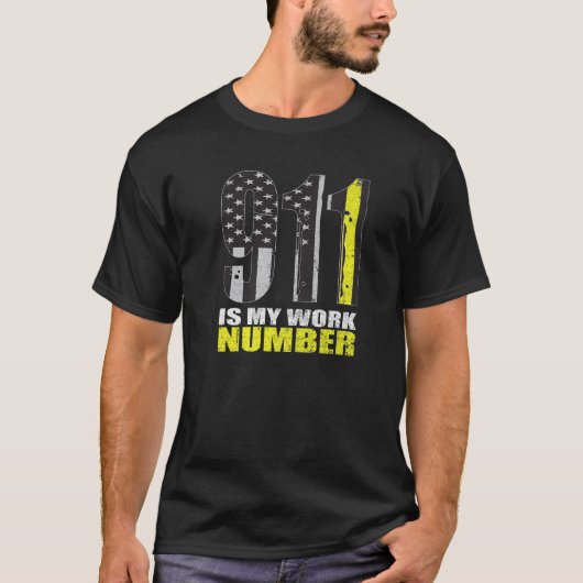 Funny Dispatcher Wertung T-Shirt 911 ist meine Arb (Vorderseite)
