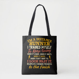 Funny Distance Runner Quote Athlete Laufen Tasche