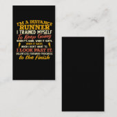 Funny Distance Runner Quote Athlete Laufen Visitenkarte (Vorne/Hinten)