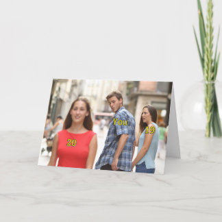 Funny Distracted Boyfriend Birthday Card Karte