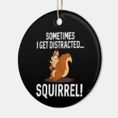 FUNNY DISTRACTED SQUIRREL Animal Zoo Farm Keramik Ornament (Links)