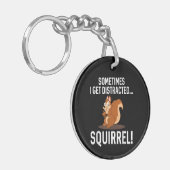 FUNNY DISTRACTED SQUIRREL Animal Zoo Farm Schlüsselanhänger (Vorderseite links)