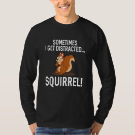 FUNNY DISTRACTED SQUIRREL Animal Zoo Farm T-Shirt
