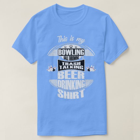 Funny Distressed Bowling Ball Throwing T T-Shirt (Design vorne)