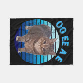 Funny Distressed Oiia Katzenkatze Oi Uiiaa Fleecedecke (Vorderseite (Horizontal))