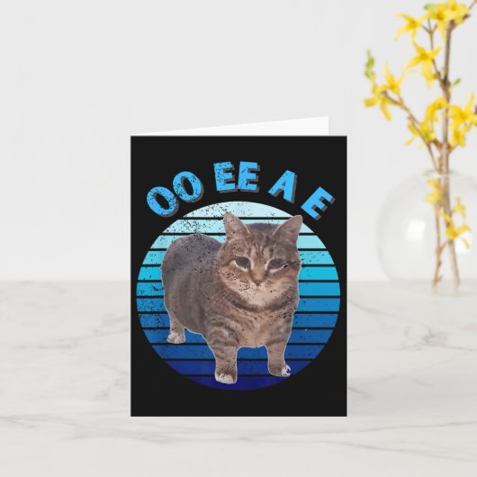 Funny Distressed Oiia Katzenkatze Oi Uiiaa Karte (Gelbe Blume)