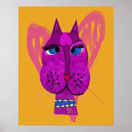 Funny Diva Kitty Poster (Vorne)