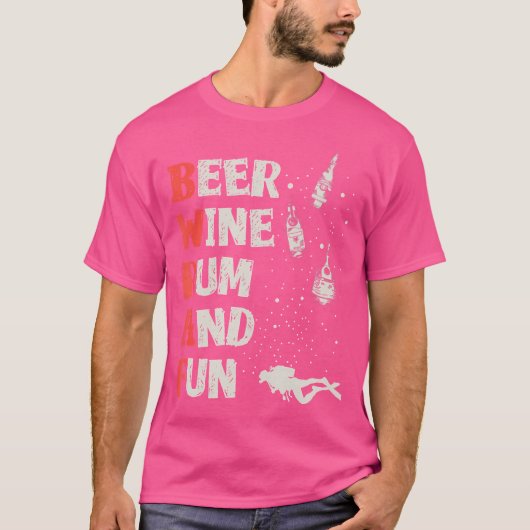 Funny Dive Buddy Karo Bwarf T-Shirt (Vorderseite)