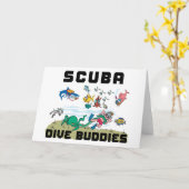 Funny Dive Buddy SCUBA Dive Buddy Karte (Gelbe Blume)