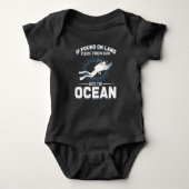 Funny Diver Joke Scuba Diving Baby Strampler (Vorderseite)